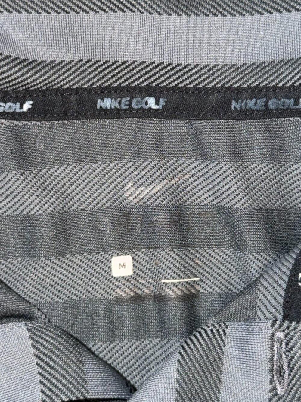Nike Golf Dri-FIT Polo Shirt Men's Large Gray Black - Picture 6 of 7